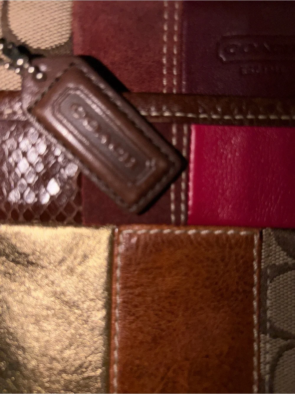 COACH Patchwork Leather Crossbody Bag - Multicolor- Certificate of Authenticity
